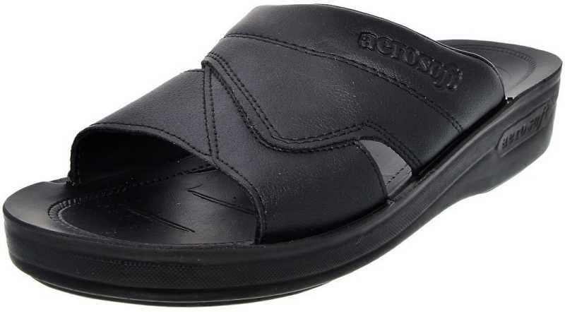 Aerosoft Men's Black Slip-On Loafer Slip-Ons (MA5708) - Stylish Slip-On Sandals with Cushioned Comfort and Arch Support!