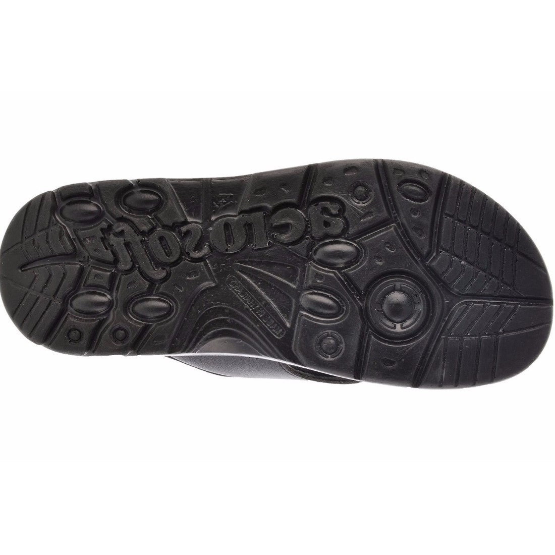 Aerosoft Men's Black Massage Sole Thong Sandals (MA5101) - Orthopedic Arch Support Flip Flops for Ultimate Comfort!