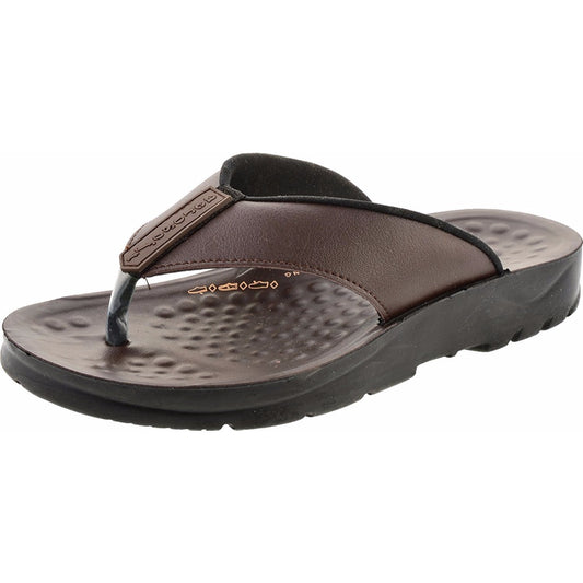 Aerosoft Men's Brown Massage Sole Thong Sandals (MA5101) - Orthopedic Arch Support Flip Flops for Ultimate Comfort!