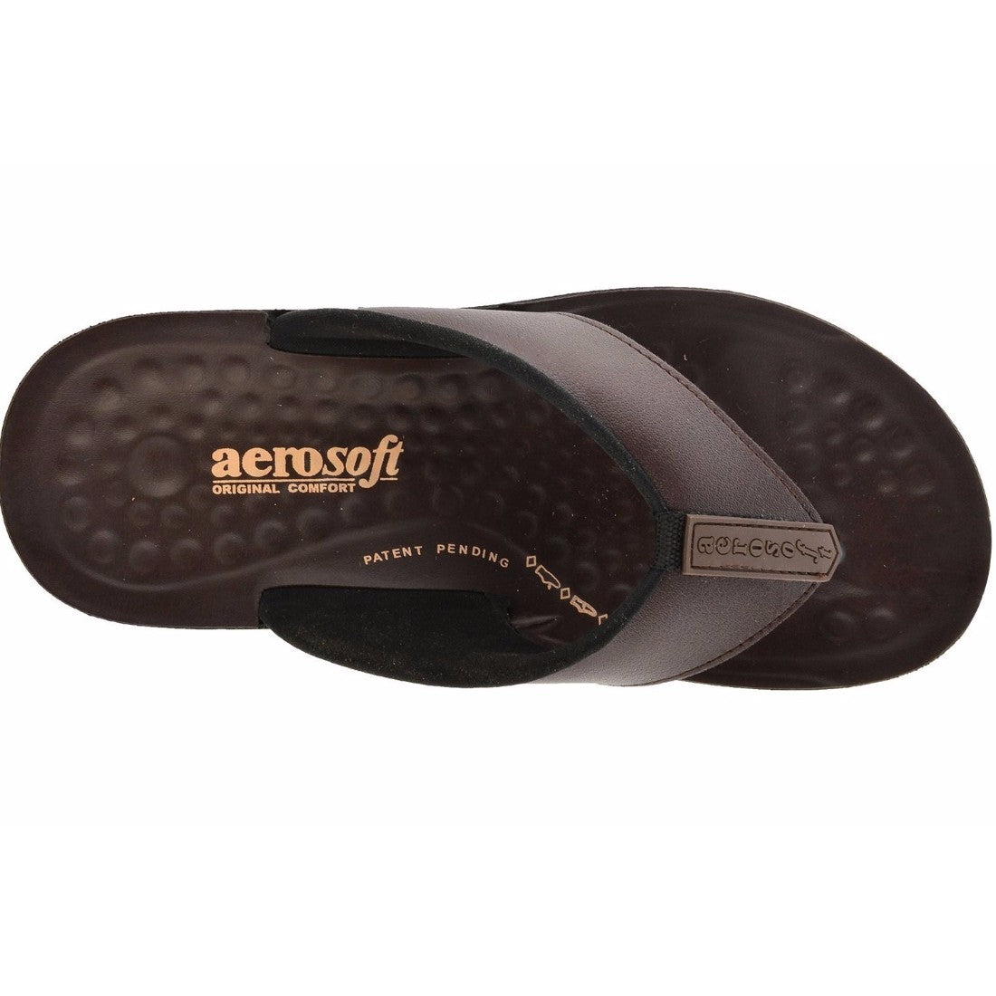 Aerosoft Men's Brown Massage Sole Thong Sandals (MA5101) - Orthopedic Arch Support Flip Flops for Ultimate Comfort!