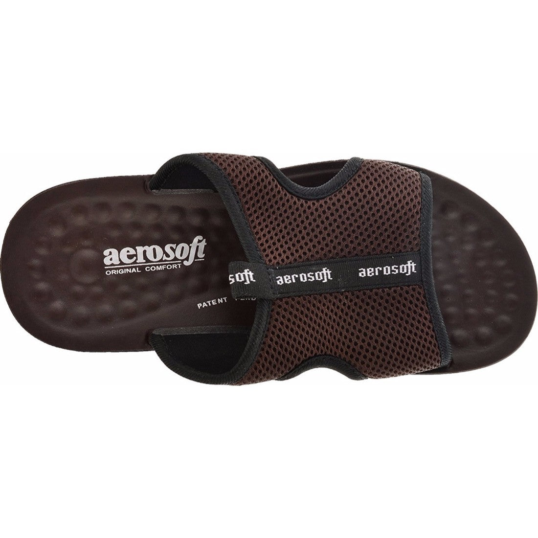 Aerosoft Men's Brown Mesh Slide Sandals (MA5103) - Breathable Comfort Sandals with Massage Sole and Arch Support!