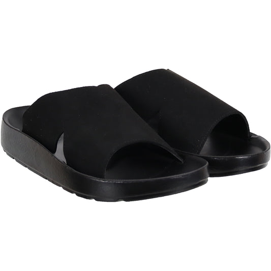 Aerosoft Men's Black Waterproof Slide Sandals (MA4412) - Durable Outdoor Slides with Cushioning for All-Day Adventure!