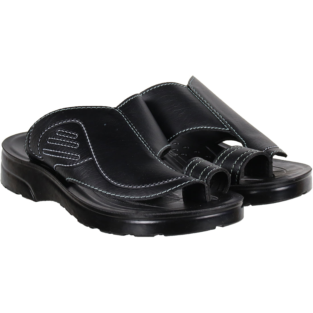 Aerosoft Black Men's Ultimate Arch-Support Peshawari Chappal (MA2405) - Timeless Craftsmanship with Modern Comfort