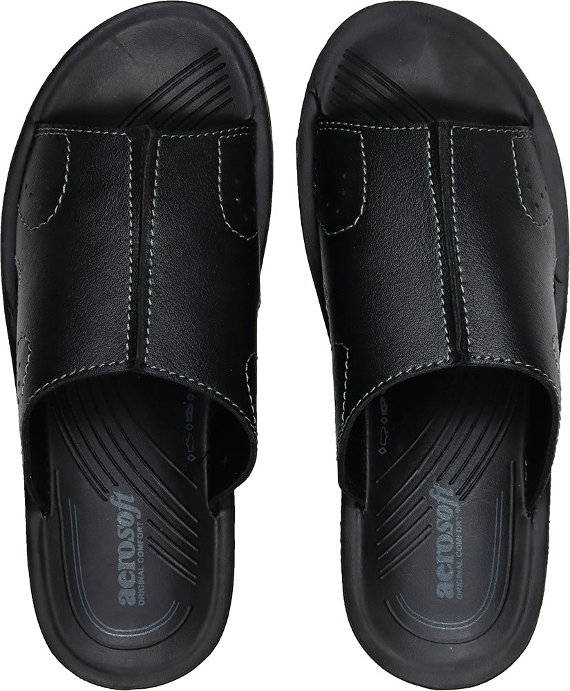 AeroSoft Black Original Comfort Sandals (MA0208)
