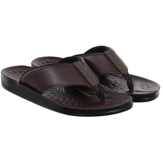 Aerosoft Men's Brown Arch Support Thong Sandals (MA4949) - Premium Comfort Flip Flops with Massage Sole!