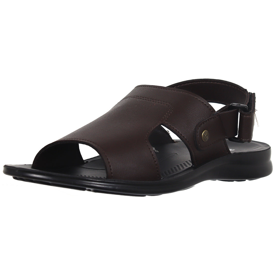 Aerosoft Men's Brown Adjustable Slingback Sandals (MP0216) - Comfortable Leather Sandals with Arch Support and Breathable Insole!