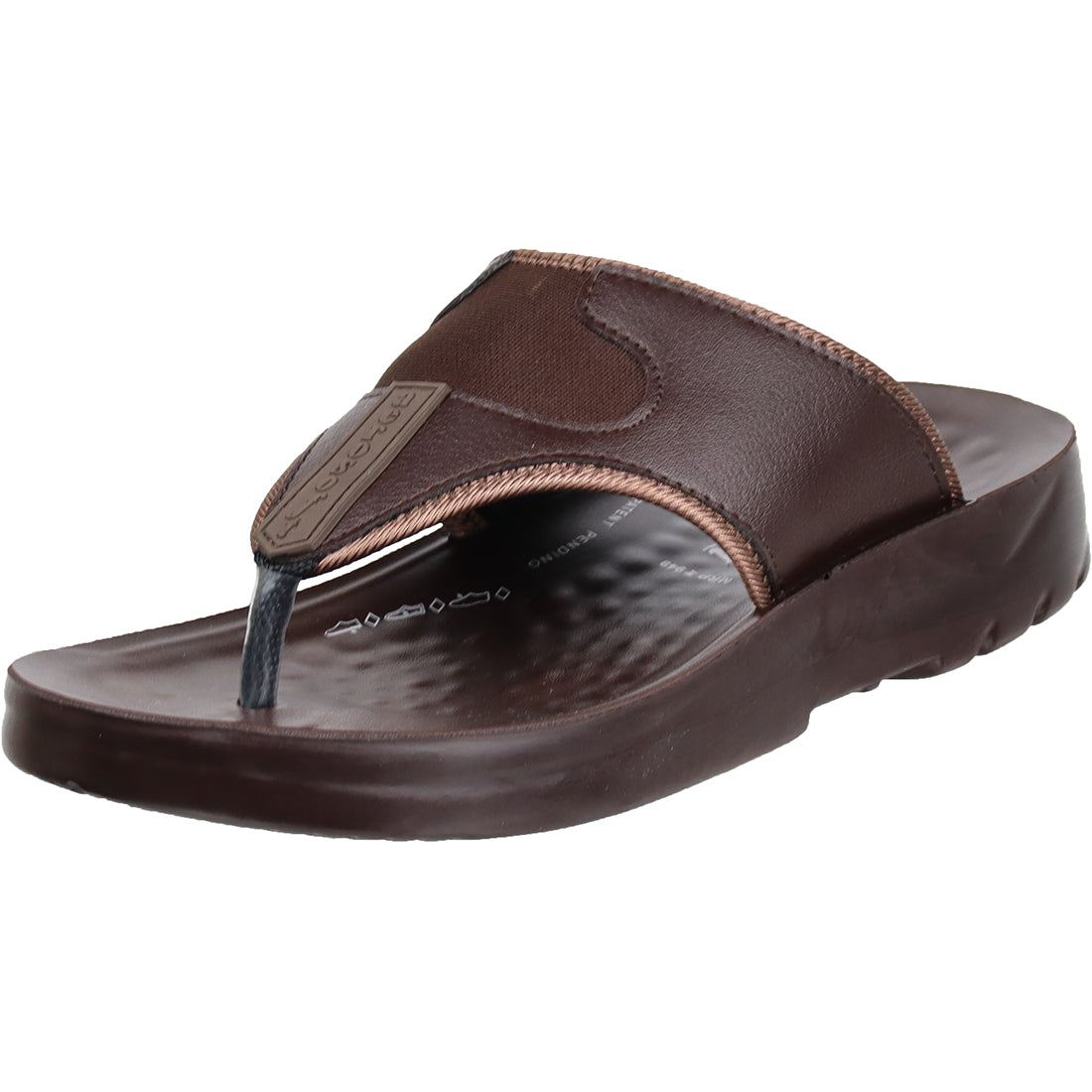 Aerosoft Men's Brown Open-Toe Fisherman Sandals (MA5114) - Stylish Leather Sandals with Cushioned Support!