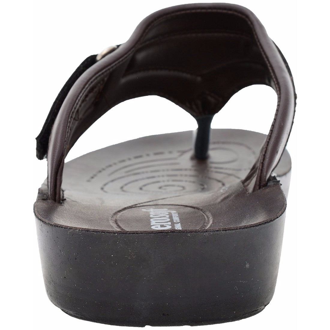 Aerosoft Men's Brown Leather Thong Sandals (MA8703) - Comfortable Flip Flops with Arch Support and Anti-Slip Sole!