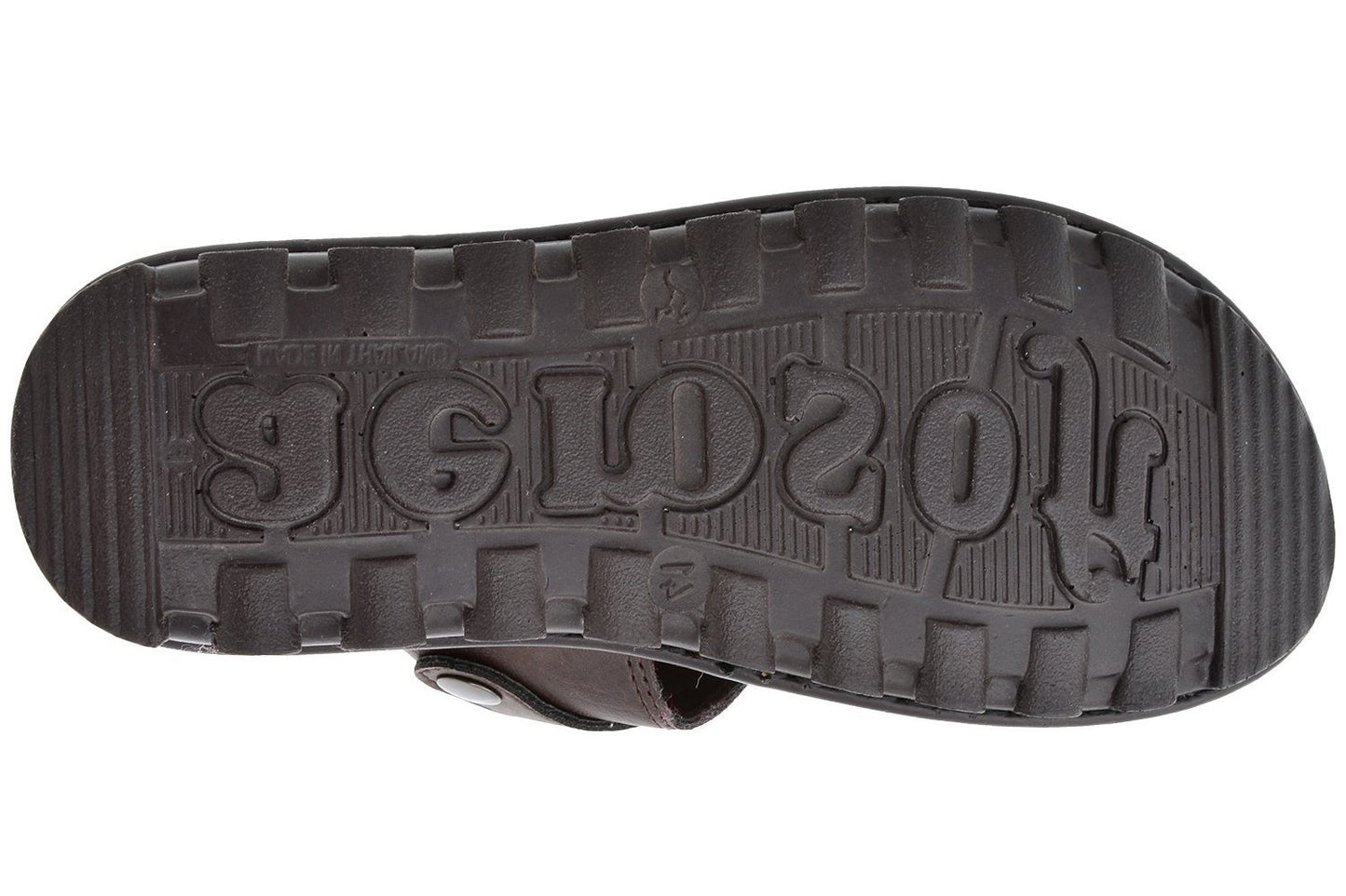 Aerosoft Brown Men's Dual Strap Leather Slide Sandals (MA2508) - Premium Comfort & Adjustable Style