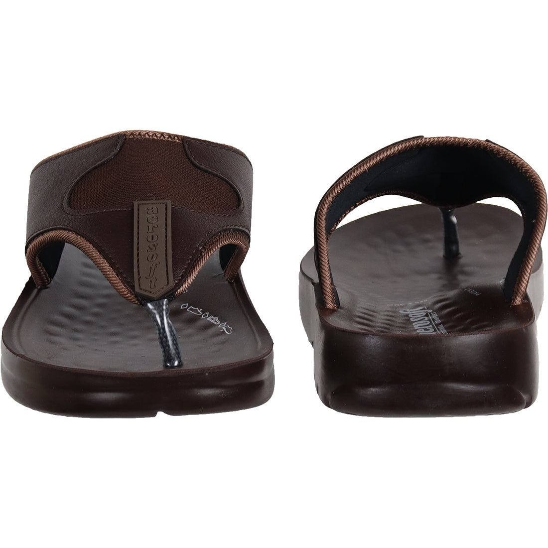 Aerosoft Men's Brown Open-Toe Fisherman Sandals (MA5114) - Stylish Leather Sandals with Cushioned Support!