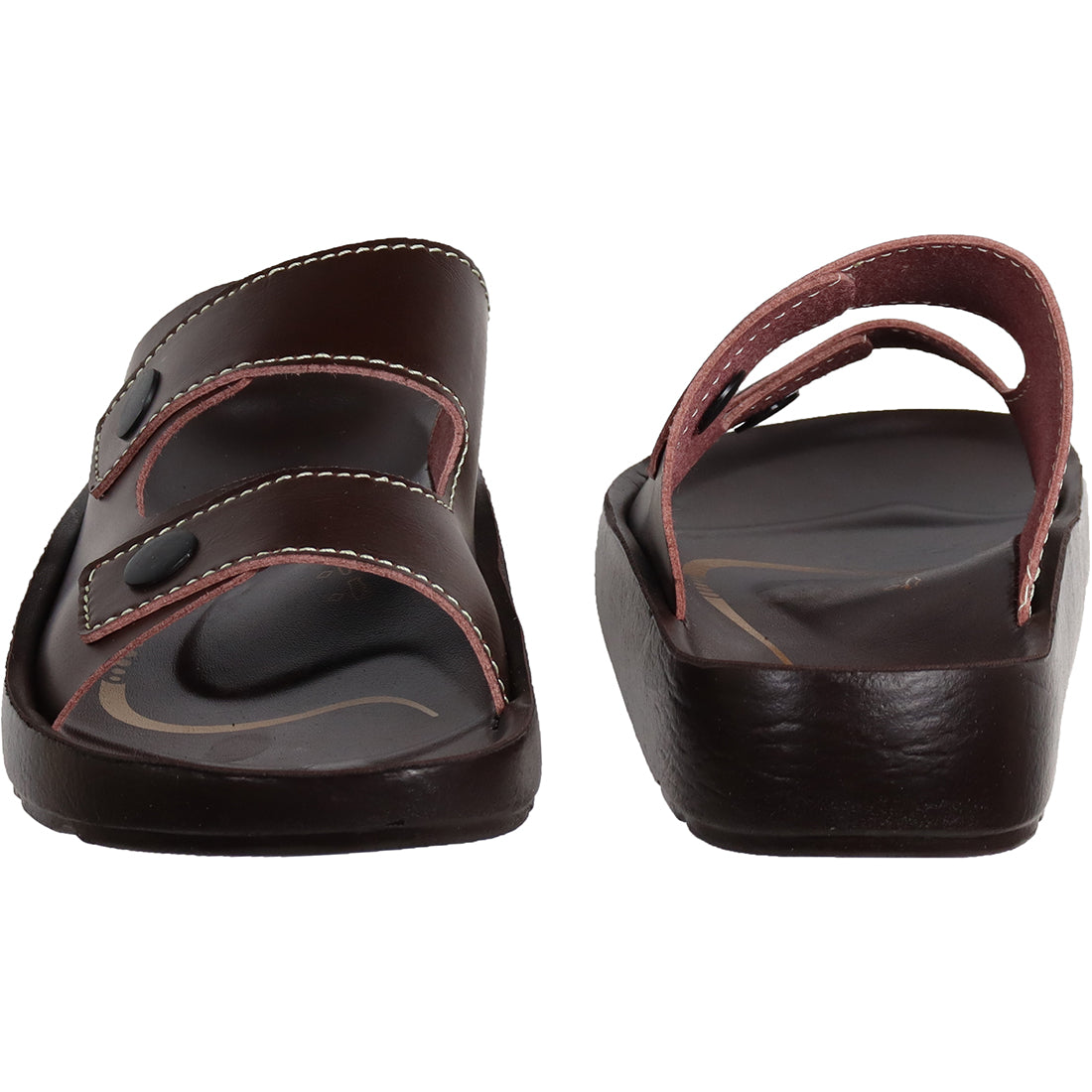 Aerosoft Men's Black Cushioned Slide Sandals (MA4402) - Ultra-Comfort Orthopedic Slides with Red Trim for Everyday Wear