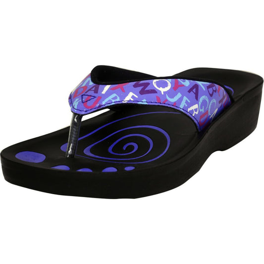 Aerosoft Women’s Purple Slippers (LA08B7) - Comfortable PU Flip- Flop