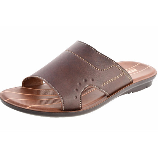 Aerosoft Men's Tan Slide Sandals (MA3203) - Premium Comfort Slip-Ons for Everyday Wear!
