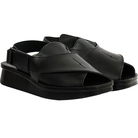 Aerosoft Men's Black Closed-Toe Hiking Sandals (MA5715) - Rugged Outdoor Sandals with Arch Support and Anti-Slip Sole