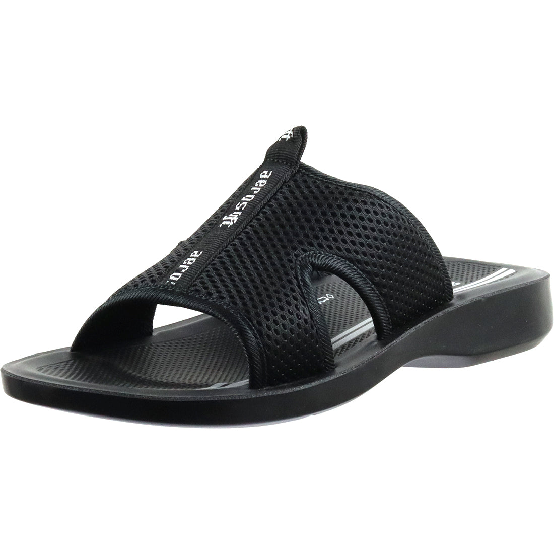 Aerosoft Men's Black Mesh Breathable Slide Sandals (MA4901) - Comfortable Casual Footwear for Everyday Wear!