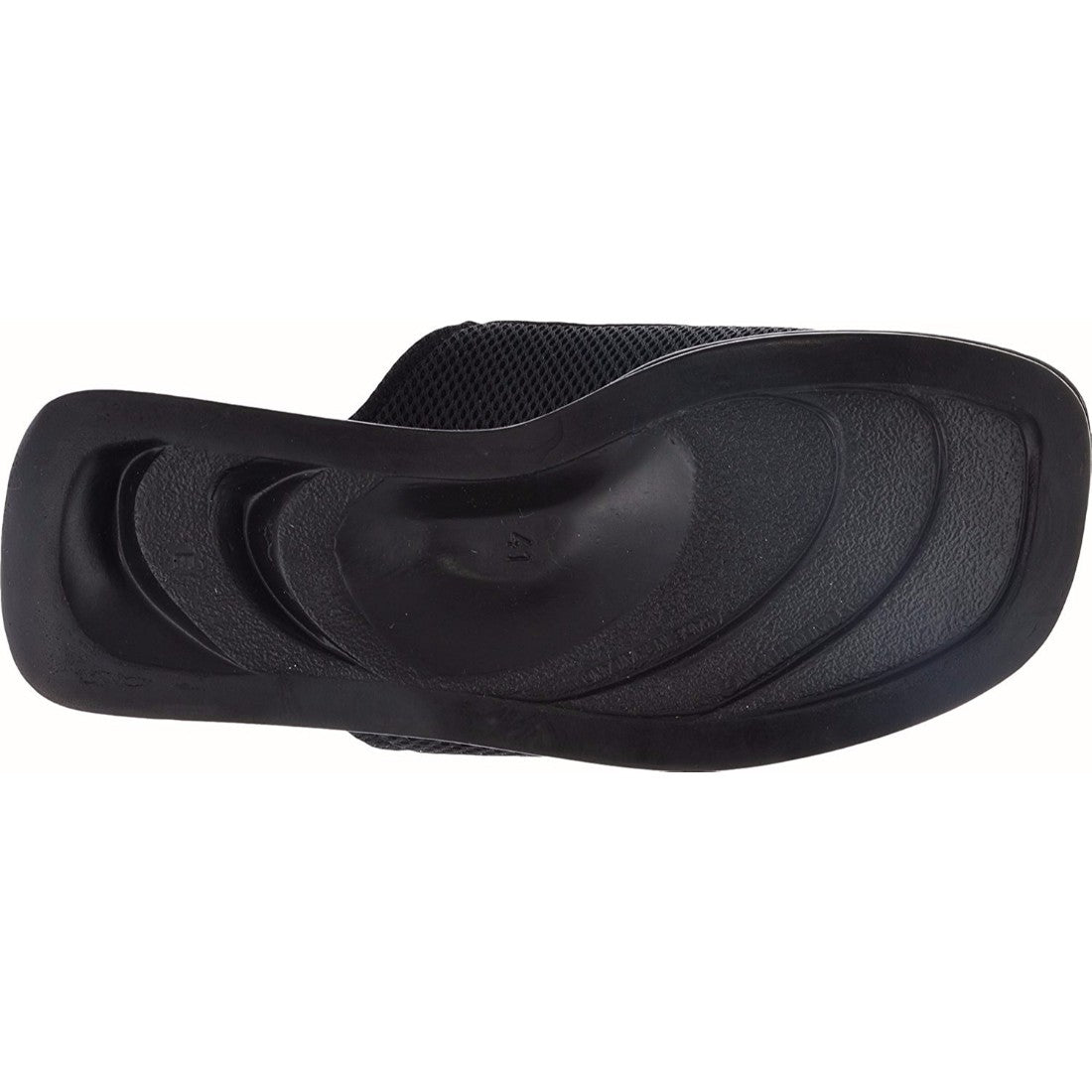 Aerosoft Men's Black Velcro Strap Sandals (MA5703) - Breathable Orthopedic Sandals with Cushioned Arch Support