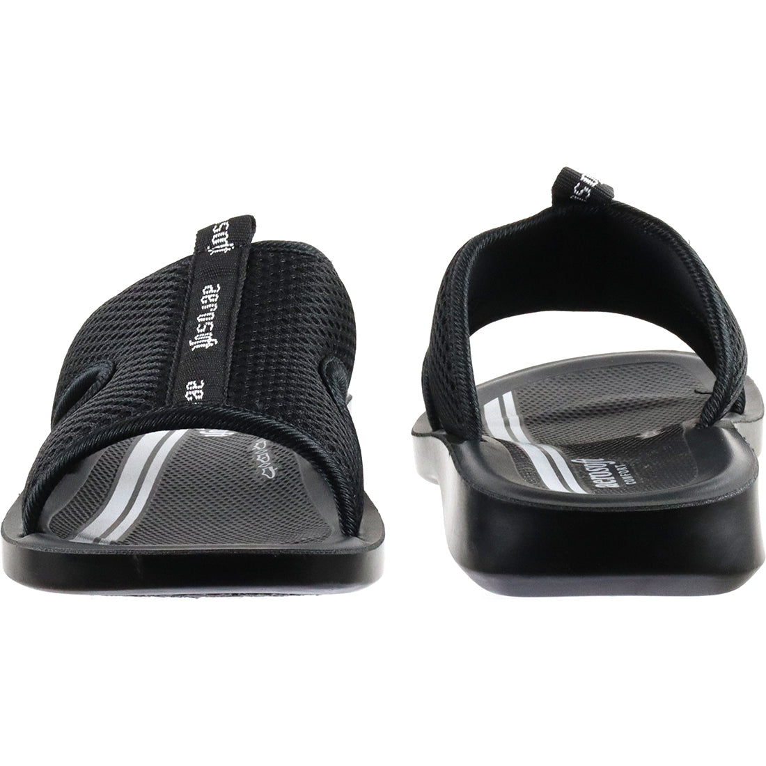 Aerosoft Men's Black Mesh Breathable Slide Sandals (MA4901) - Comfortable Casual Footwear for Everyday Wear!
