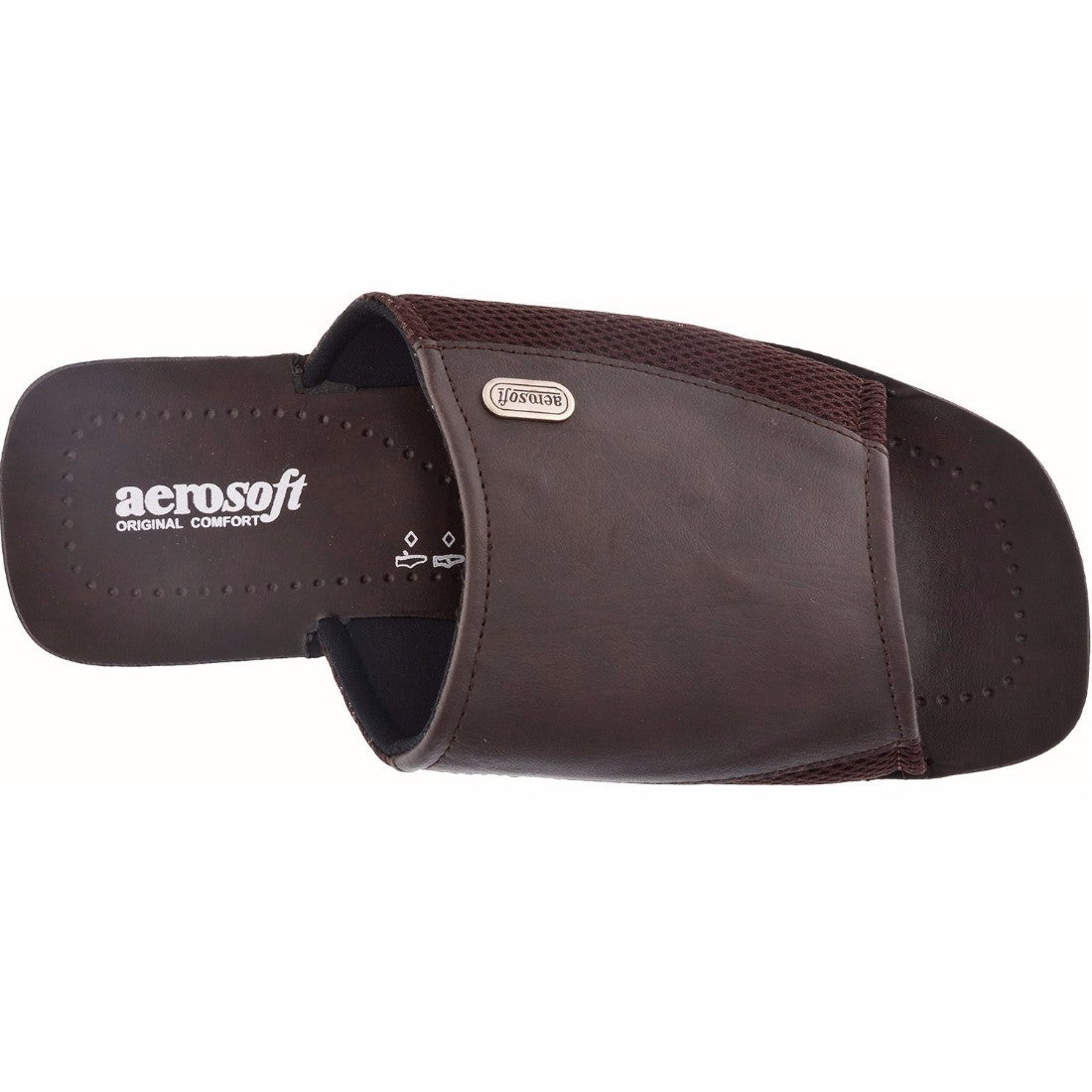 Aerosoft Men's Brown Velcro Strap Sandals (MA5703) - Breathable Orthopedic Sandals with Cushioned Arch Support (Copy)