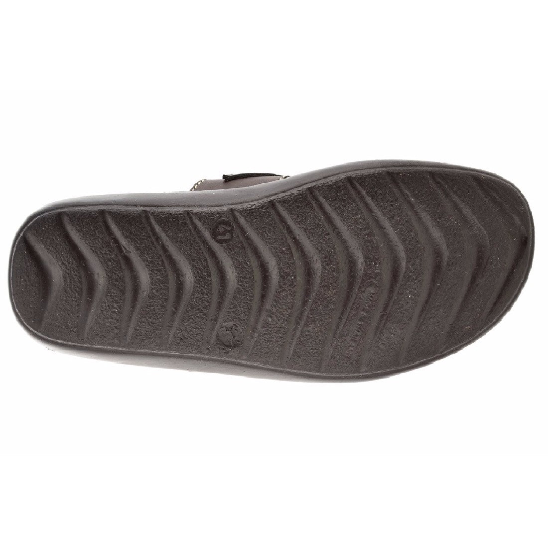 Aerosoft Men's Brown Cross-Strap Slide Sandals (MA9033) - Comfortable Leather Slides with Breathable Insole and Arch Support!