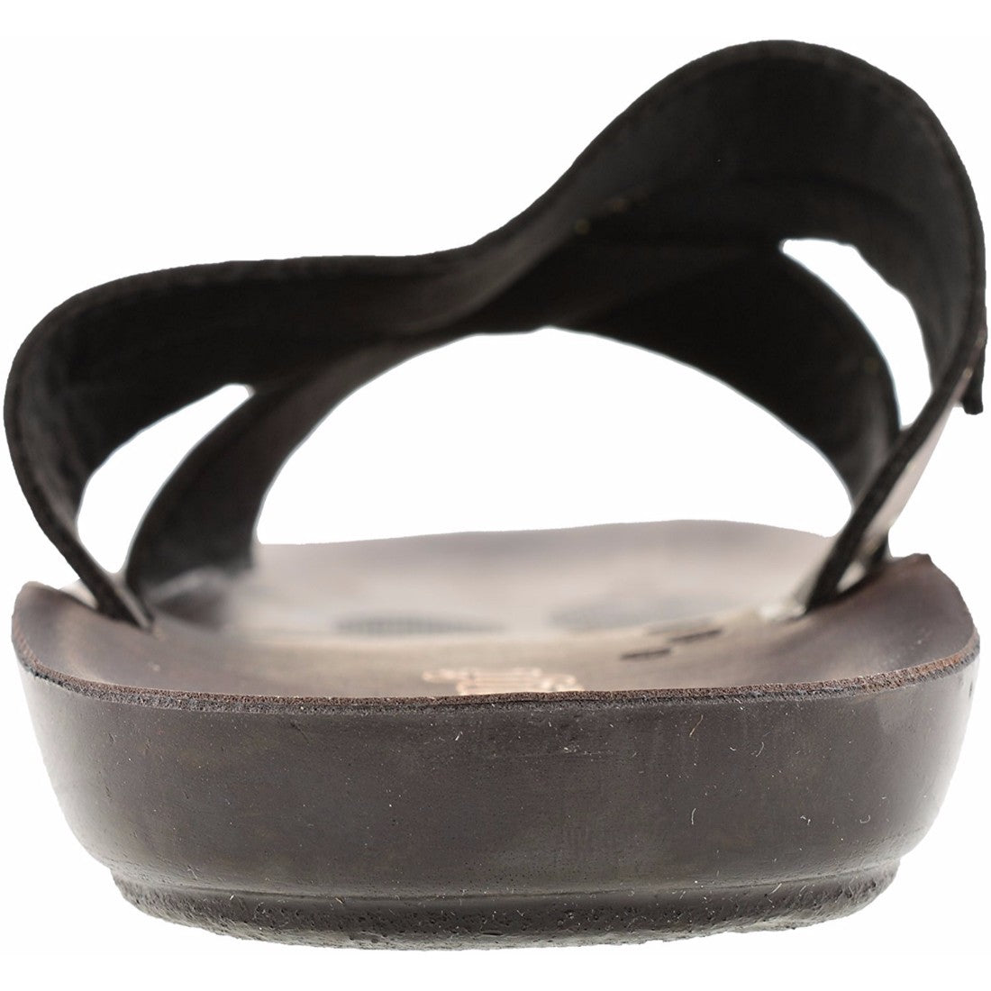 Aerosoft Men's Brown Cross-Strap Slide Sandals (MA9033) - Comfortable Leather Slides with Breathable Insole and Arch Support!