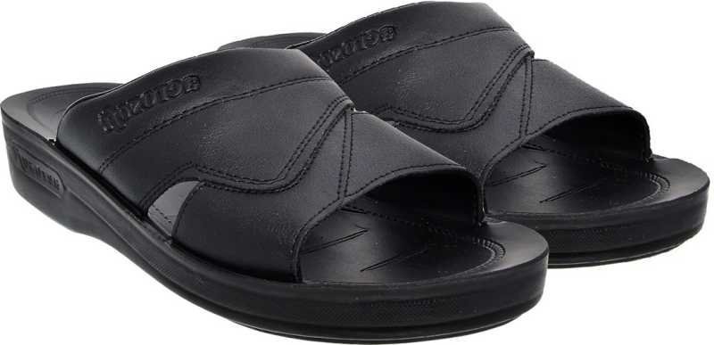 Aerosoft Men's Black Slip-On Loafer Slip-Ons (MA5708) - Stylish Slip-On Sandals with Cushioned Comfort and Arch Support!