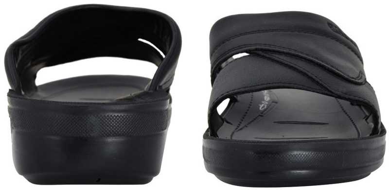 Aerosoft Men's Black Slip-On Loafer Slip-Ons (MA5708) - Stylish Slip-On Sandals with Cushioned Comfort and Arch Support!