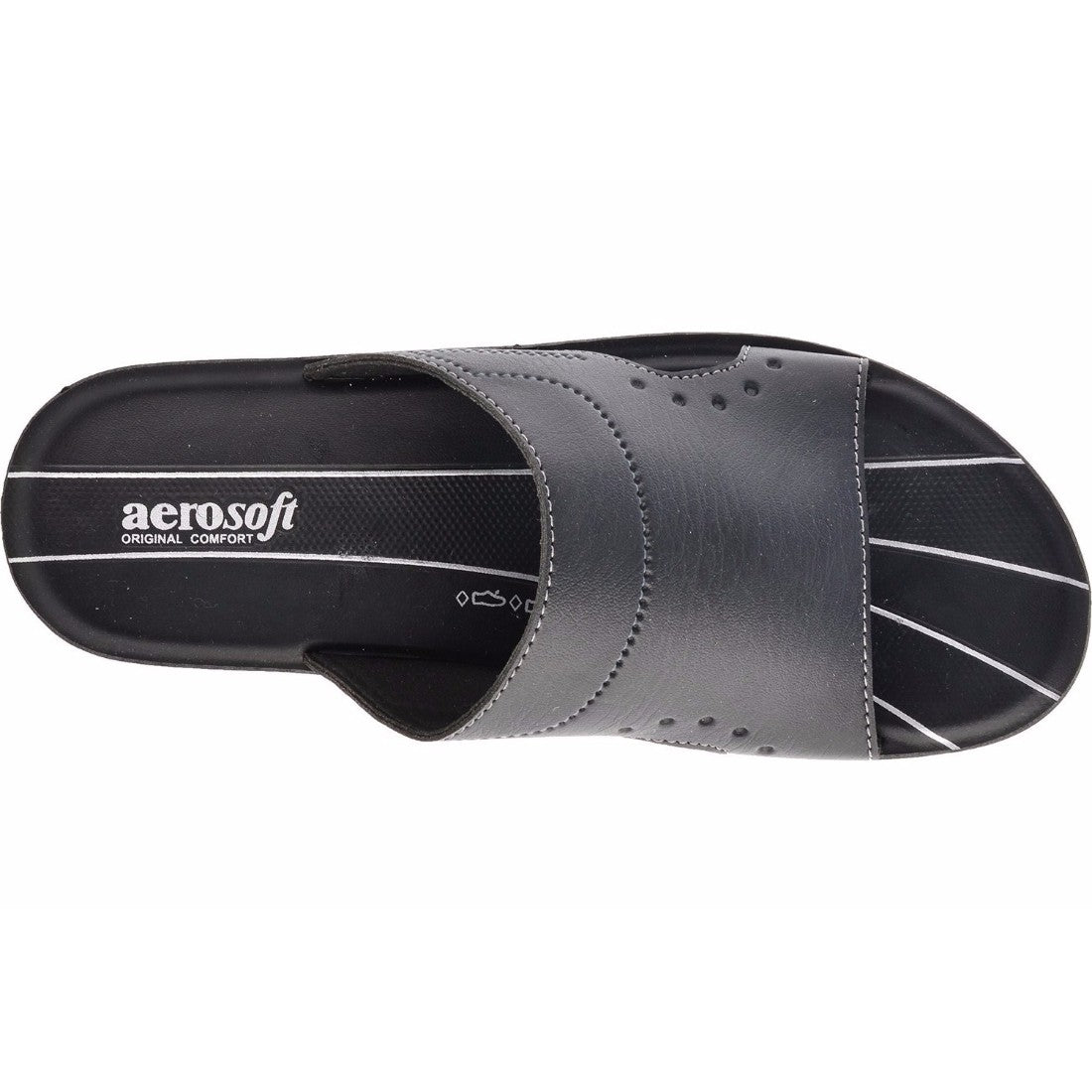 Aerosoft Men's Black Slide Sandals (MA3203) - Premium Comfort Slip-Ons for Everyday Wear!