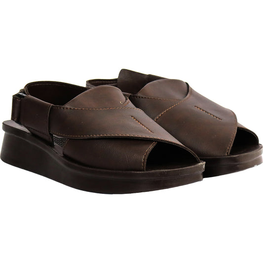 Aerosoft Men's Brown Closed-Toe Hiking Sandals (MA5715) - Rugged Outdoor Sandals with Arch Support and Anti-Slip Sole!