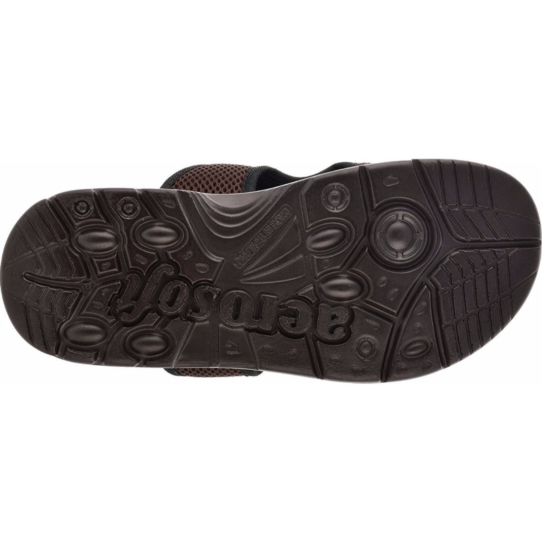 Aerosoft Men's Brown Mesh Slide Sandals (MA5103) - Breathable Comfort Sandals with Massage Sole and Arch Support!