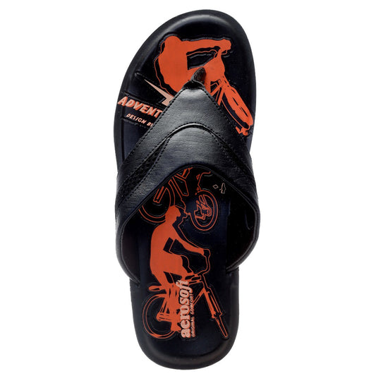 Aerosoft Black Men's Premium Arch-Support Slippers (MA1571) - Heritage Meets Advanced Comfort