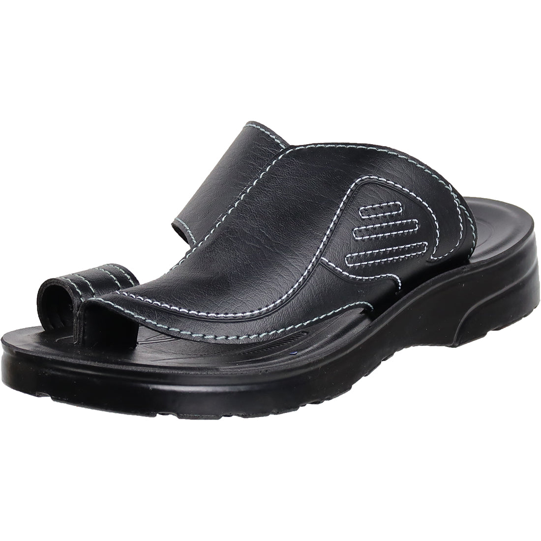 Aerosoft Black Men's Ultimate Arch-Support Peshawari Chappal (MA2405) - Timeless Craftsmanship with Modern Comfort
