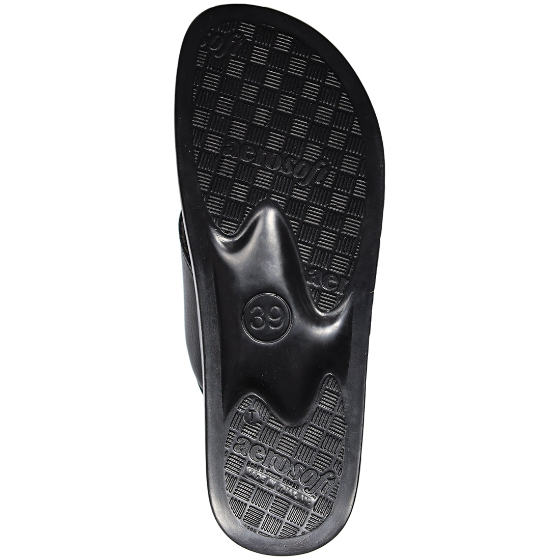 Aerosoft Men's Black Arch Support Thong Sandals (MA4949) - Premium Comfort Flip Flops with Massage Sole!