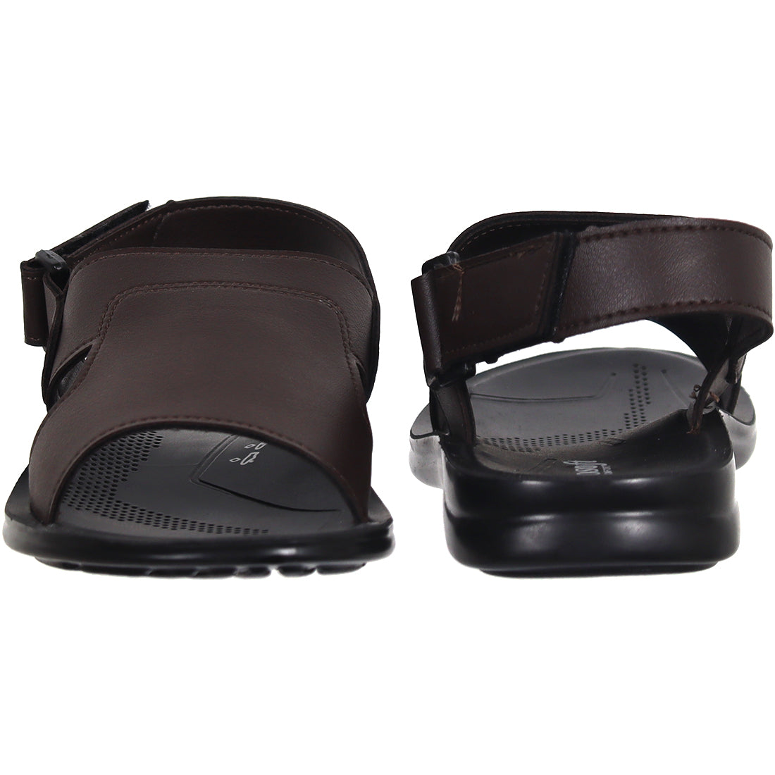Aerosoft Men's Brown Adjustable Slingback Sandals (MP0216) - Comfortable Leather Sandals with Arch Support and Breathable Insole!