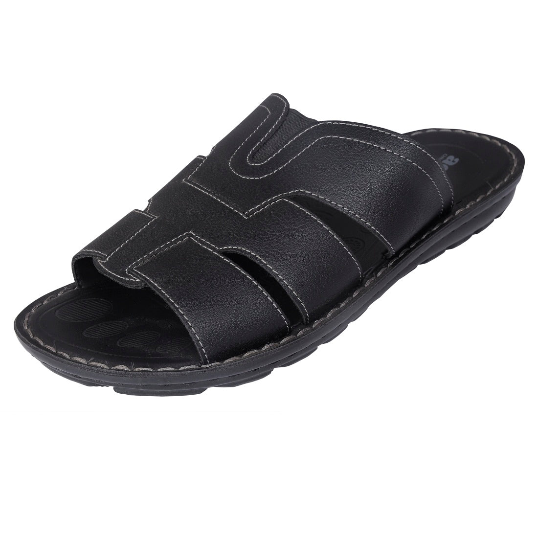 Aerosoft Black Men's Original Comfort Cross-Strap Sandals (MA0304) - Ultimate All-Season Essentials
