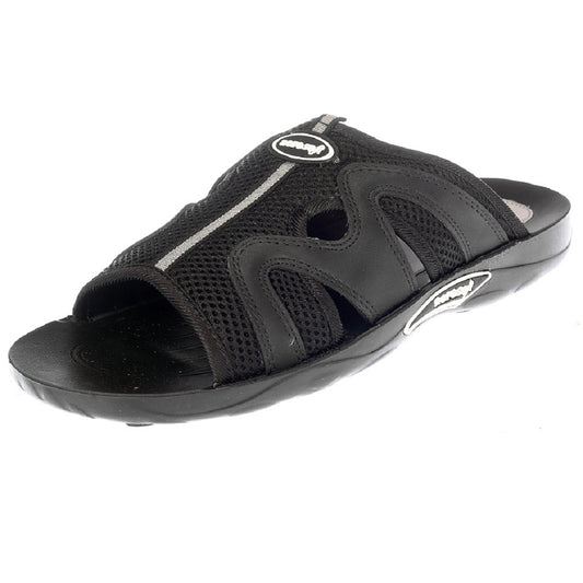 Aerosoft Men's Black Mesh Breathable Slide Sandals (MA8401) - Comfortable Casual Footwear with Arch Support for Everyday Wear!