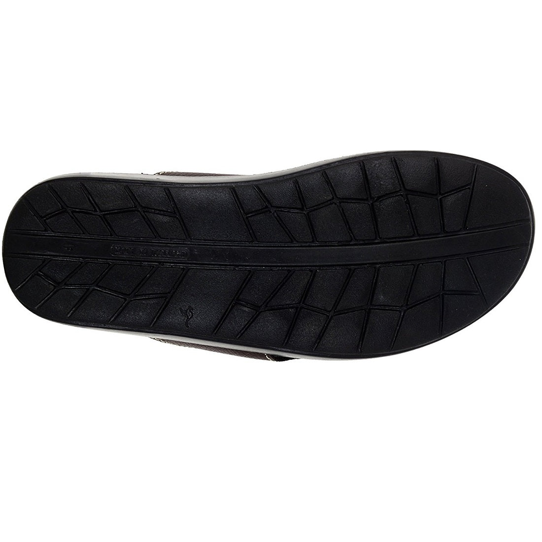 Aerosoft Men's Black and Brown V-Strap Thong Sandals (MA8708) - Comfortable Leather Flip Flops with Spiral Massage Sole and Arch Support!