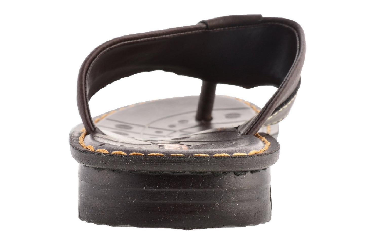 Premium Brown Faux Leather Flip-Flop Sandals by Aerosoft (2502) - Ultimate Comfort & Style!