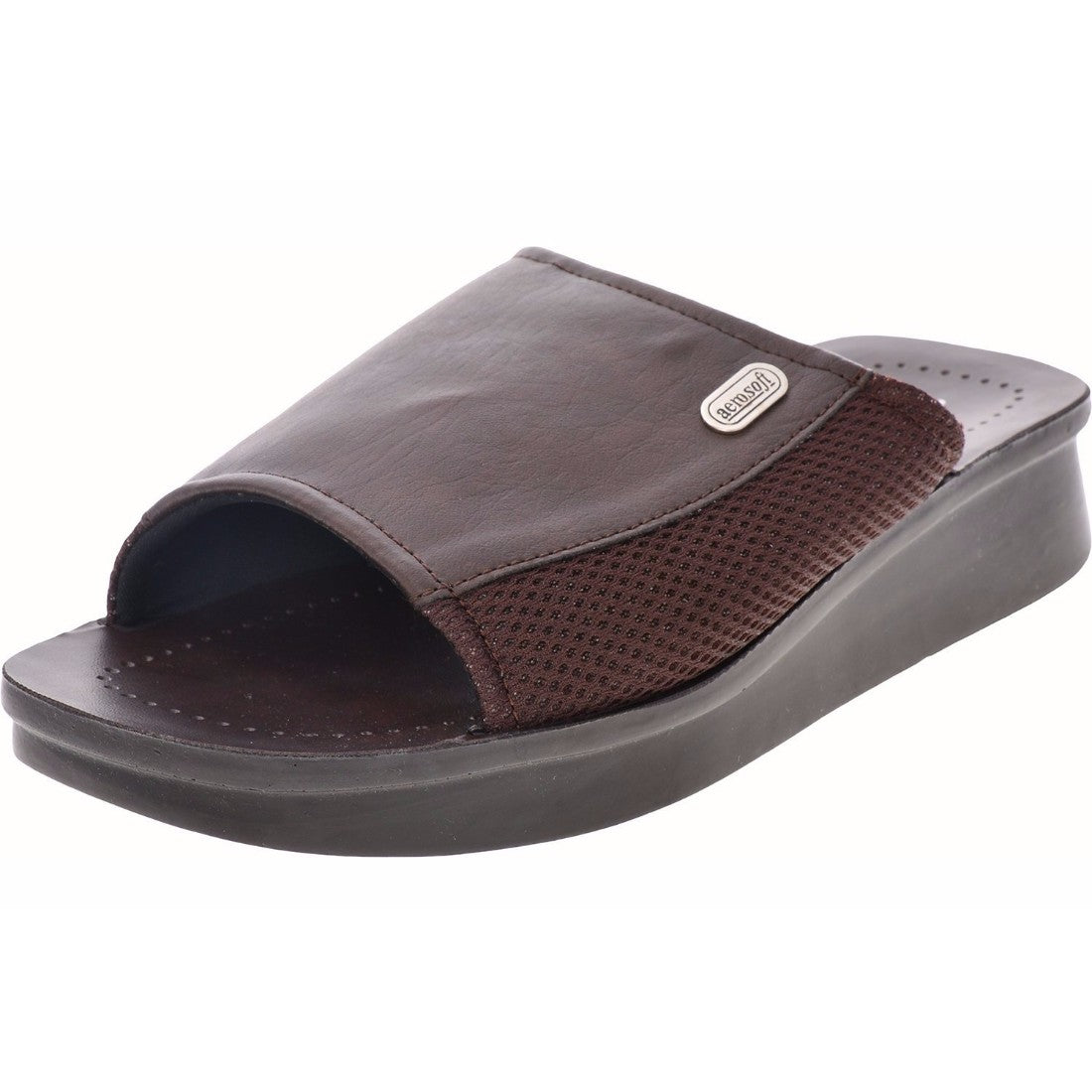 Aerosoft Men's Brown Velcro Strap Sandals (MA5703) - Breathable Orthopedic Sandals with Cushioned Arch Support (Copy)