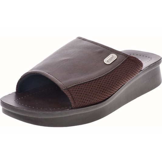 Aerosoft Men's Brown Velcro Strap Sandals (MA5703) - Breathable Orthopedic Sandals with Cushioned Arch Support (Copy)