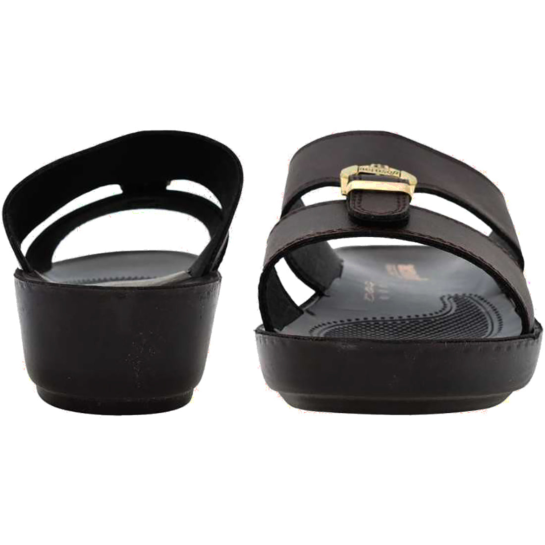 Aerosoft Arba Slippers (MA8320) - Luxurious Brown Men's Slippers with Traditional Arabic Design and Arch Support!