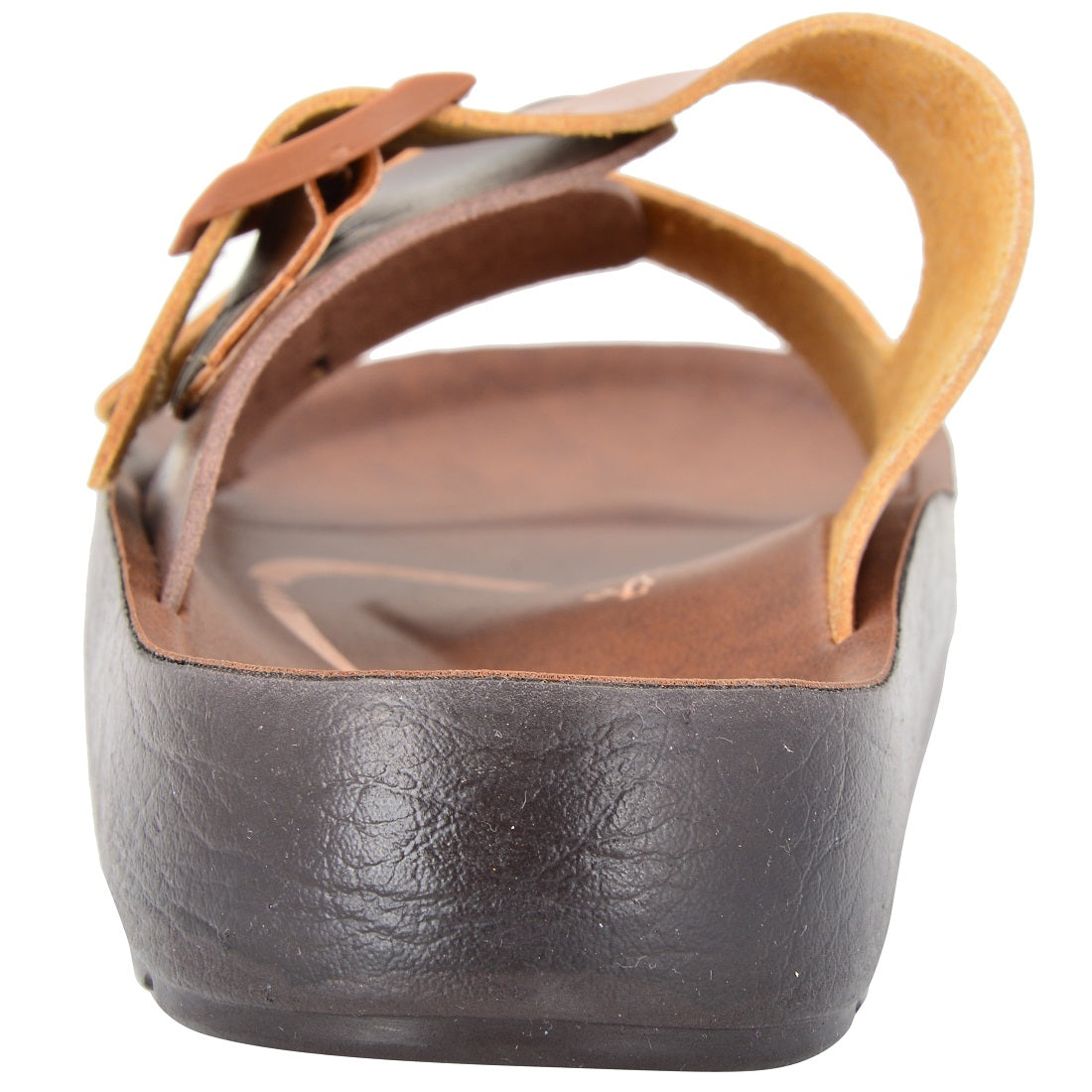 Aerosoft Men's Tan-Brown Double Buckle Sandals (MA4401) - Premium Adjustable Comfort Slides for Versatile Summer Style!