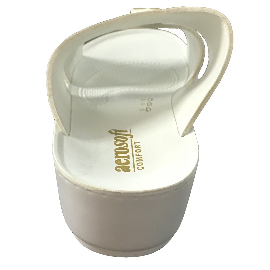 Aerosoft Arba Slippers (MA8320) - Luxurious White Men's Slippers with Traditional Arabic Design and Arch Support!